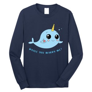 Cute Marriage Proposal Whale You Marry Me? Long Sleeve Shirt