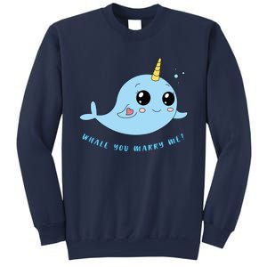 Cute Marriage Proposal Whale You Marry Me? Sweatshirt