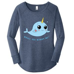 Cute Marriage Proposal Whale You Marry Me? Women's Perfect Tri Tunic Long Sleeve Shirt