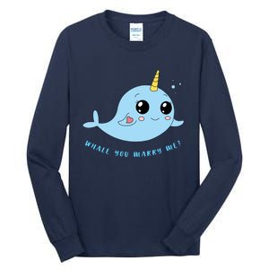 Cute Marriage Proposal Whale You Marry Me? Tall Long Sleeve T-Shirt