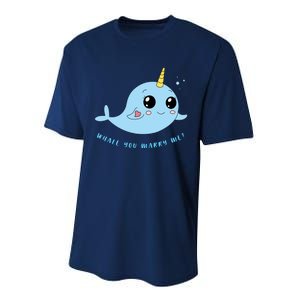 Cute Marriage Proposal Whale You Marry Me? Performance Sprint T-Shirt