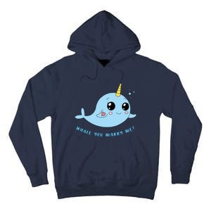 Cute Marriage Proposal Whale You Marry Me? Tall Hoodie