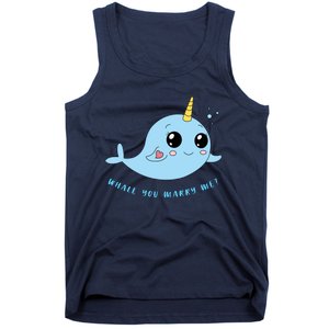 Cute Marriage Proposal Whale You Marry Me? Tank Top