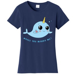 Cute Marriage Proposal Whale You Marry Me? Women's T-Shirt