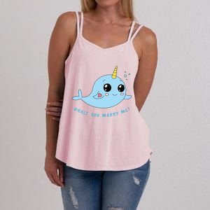 Cute Marriage Proposal Whale You Marry Me? Women's Strappy Tank