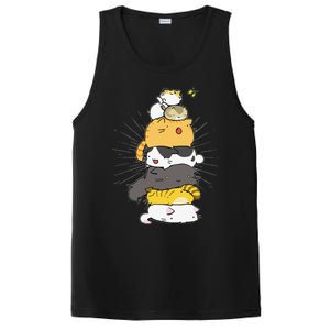 Cats Meowtain Pile Cat Anime Kawaii Kitten Lover Funny Gift PosiCharge Competitor Tank