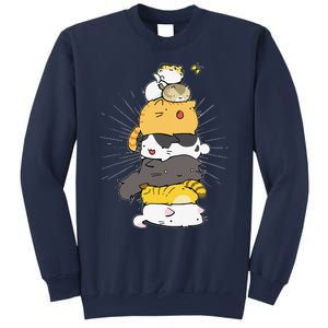 Cats Meowtain Pile Cat Anime Kawaii Kitten Lover Funny Gift Sweatshirt