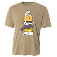 Cats Meowtain Pile Cat Anime Kawaii Kitten Lover Funny Gift Cooling Performance Crew T-Shirt