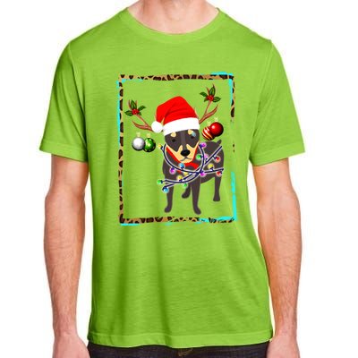 Christmas Miniature Pinscher Reindeer Santa Min Pin Dog Mom Meaningful Gift Adult ChromaSoft Performance T-Shirt