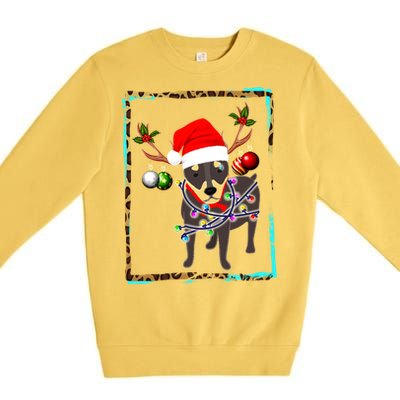 Christmas Miniature Pinscher Reindeer Santa Min Pin Dog Mom Meaningful Gift Premium Crewneck Sweatshirt