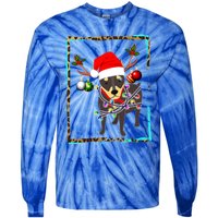 Christmas Miniature Pinscher Reindeer Santa Min Pin Dog Mom Meaningful Gift Tie-Dye Long Sleeve Shirt