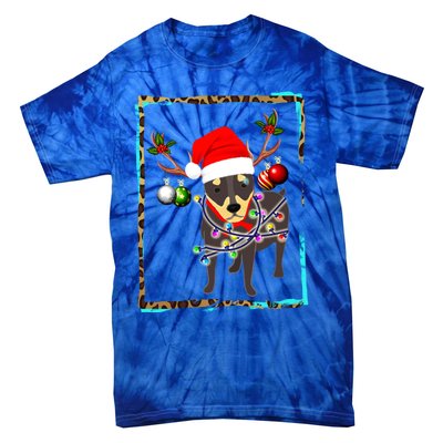 Christmas Miniature Pinscher Reindeer Santa Min Pin Dog Mom Meaningful Gift Tie-Dye T-Shirt