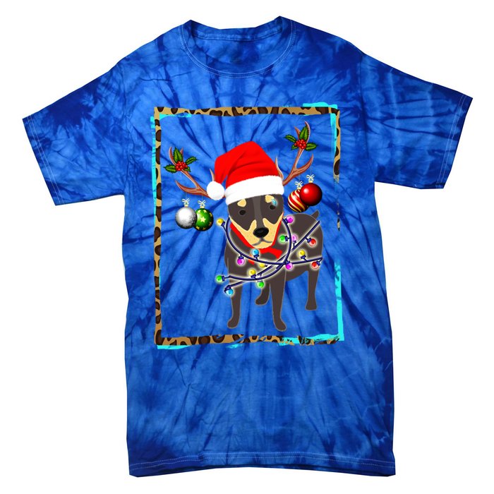 Christmas Miniature Pinscher Reindeer Santa Min Pin Dog Mom Meaningful Gift Tie-Dye T-Shirt