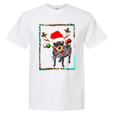 Christmas Miniature Pinscher Reindeer Santa Min Pin Dog Mom Meaningful Gift Garment-Dyed Heavyweight T-Shirt