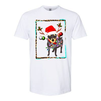 Christmas Miniature Pinscher Reindeer Santa Min Pin Dog Mom Meaningful Gift Softstyle CVC T-Shirt