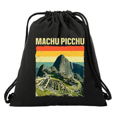 Cool Machu Picchu Art Machu Picchu Peru Drawstring Bag