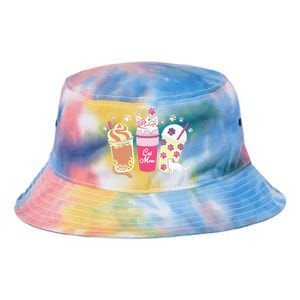 Cat Mom Paw Frappuccino Cute Tie Dye Newport Bucket Hat