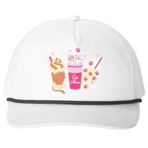 Cat Mom Paw Frappuccino Cute Snapback Five-Panel Rope Hat