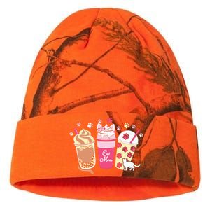 Cat Mom Paw Frappuccino Cute Kati Licensed 12" Camo Beanie