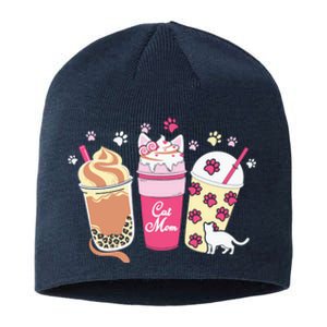 Cat Mom Paw Frappuccino Cute Sustainable Beanie