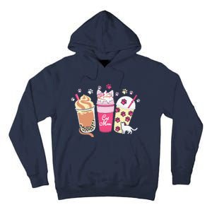 Cat Mom Paw Frappuccino Cute Tall Hoodie