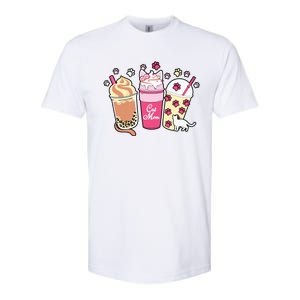 Cat Mom Paw Frappuccino Cute Softstyle CVC T-Shirt