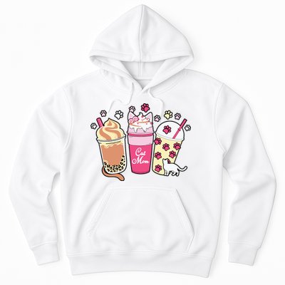 Cat Mom Paw Frappuccino Cute Hoodie