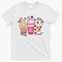 Cat Mom Paw Frappuccino Cute T-Shirt