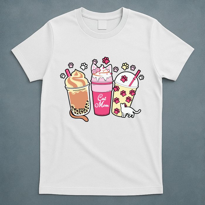 Cat Mom Paw Frappuccino Cute T-Shirt