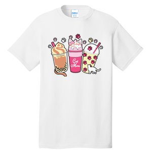 Cat Mom Paw Frappuccino Cute Tall T-Shirt