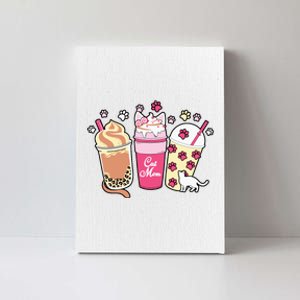 Cat Mom Paw Frappuccino Cute Canvas