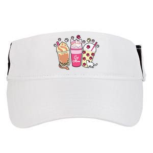 Cat Mom Paw Frappuccino Cute Adult Drive Performance Visor