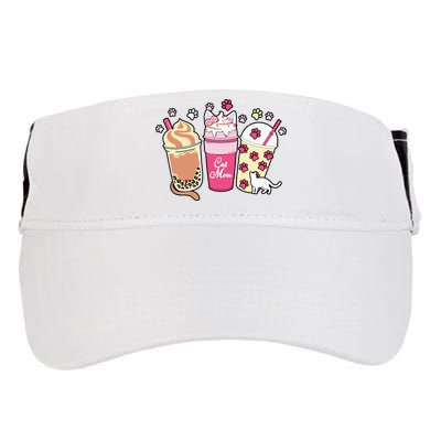 Cat Mom Paw Frappuccino Cute Adult Drive Performance Visor