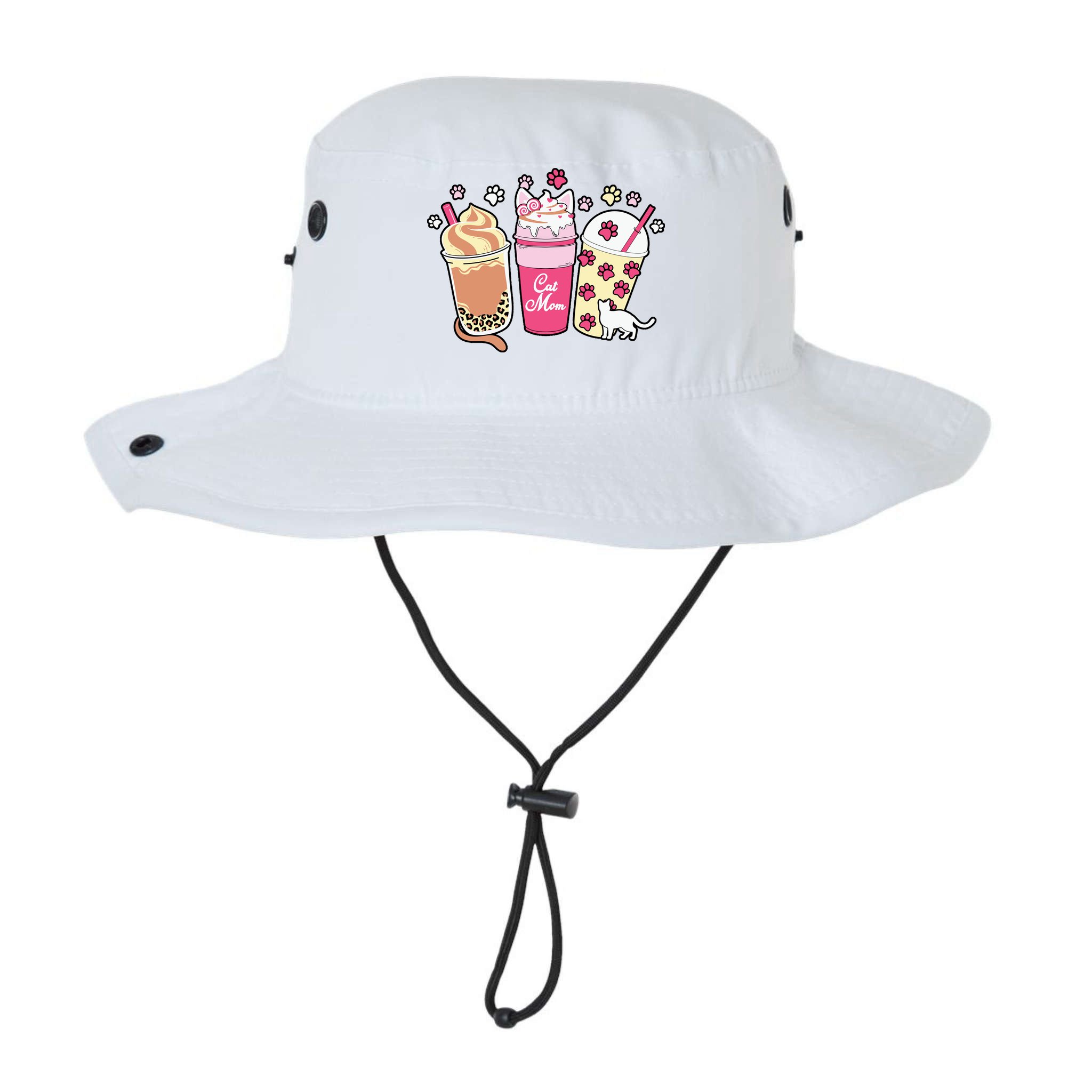 Cat Mom Paw Frappuccino Cute Bucket Hat
