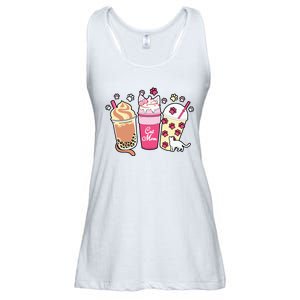 Cat Mom Paw Frappuccino Cute Ladies Essential Flowy Tank