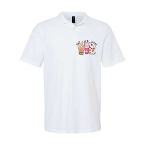 Cat Mom Paw Frappuccino Cute Softstyle Adult Sport Polo