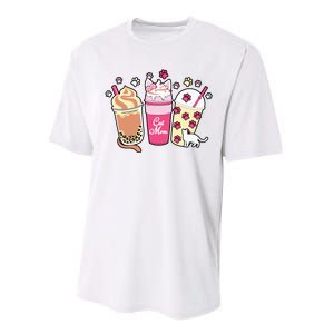 Cat Mom Paw Frappuccino Cute Performance Sprint T-Shirt