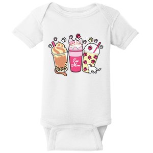 Cat Mom Paw Frappuccino Cute Baby Bodysuit