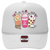 Cat Mom Paw Frappuccino Cute Trucker Hat