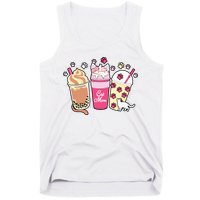 Cat Mom Paw Frappuccino Cute Tank Top