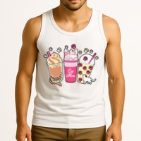 Cat Mom Paw Frappuccino Cute Tank Top