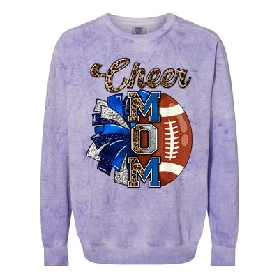 Cheer Mom Pom Pom Football Colorblast Crewneck Sweatshirt