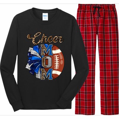 Cheer Mom Pom Pom Football Long Sleeve Pajama Set