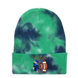 Cheer Mom Pom Pom Football Tie Dye 12in Knit Beanie