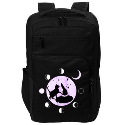 Cat Moon Phases Cute Gift Black Cat Moon Gift Witch Great Gift Impact Tech Backpack