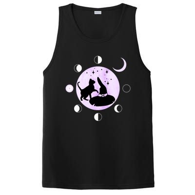 Cat Moon Phases Cute Gift Black Cat Moon Gift Witch Great Gift PosiCharge Competitor Tank