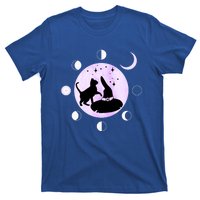 Cat Moon Phases Cute Gift Black Cat Moon Gift Witch Great Gift T-Shirt