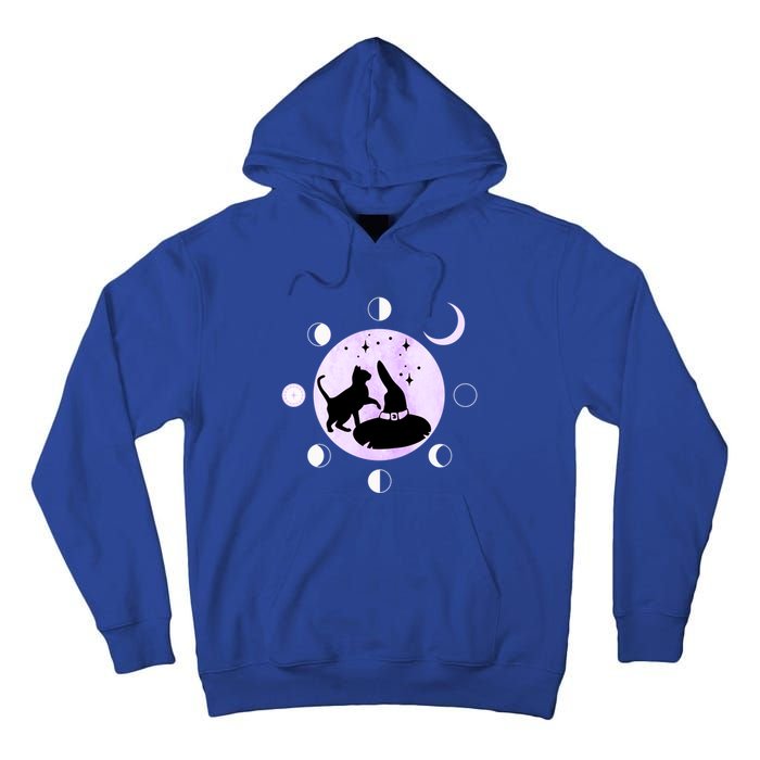 Cat Moon Phases Cute Gift Black Cat Moon Gift Witch Great Gift Tall Hoodie