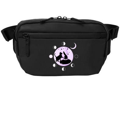 Cat Moon Phases Cute Gift Black Cat Moon Gift Witch Great Gift Crossbody Pack