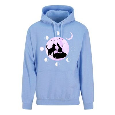 Cat Moon Phases Cute Gift Black Cat Moon Gift Witch Great Gift Unisex Surf Hoodie